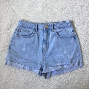 High Rise Jean Shorts
